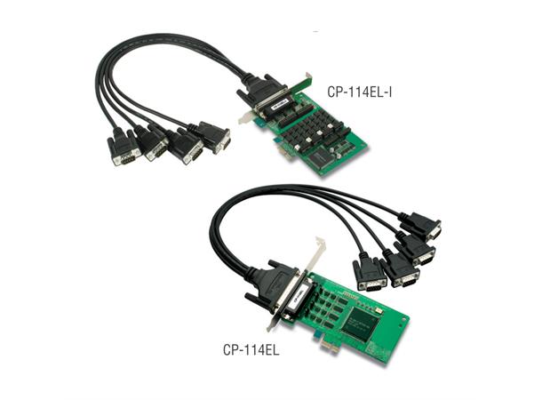 Moxa CP-114EL 4 Port PCIe w/o Cable, RS-232/422/485 